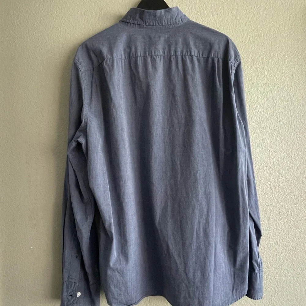 J Crew Slim Fit Flex Button Down Long Sleeve Blue Size XL